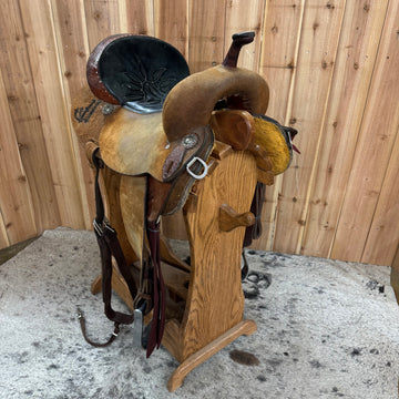 Used Double J Pozzi Pro Barrel Saddle, 14" Seat