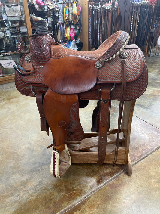 Used Billy Cook Sulphur, Ok Roper Saddle, 16" Seat