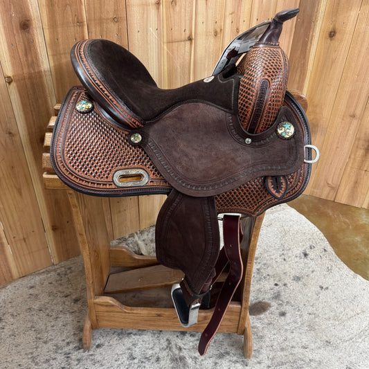 Circle Y KK Big Star Flex2 Barrel Saddle, 14.5" Seat (Demo)