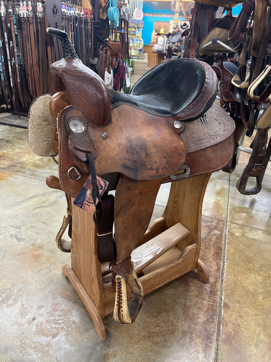 Used Billy Cook Saddlery Barrel Saddle, 15" Seat