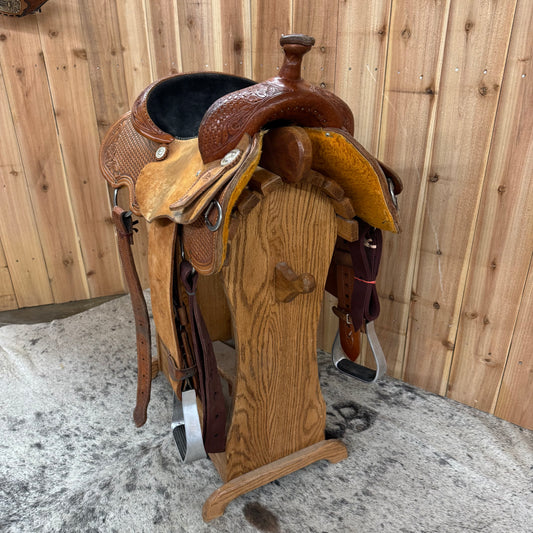 Used R Bar B All Around Saddle, 13" Seat