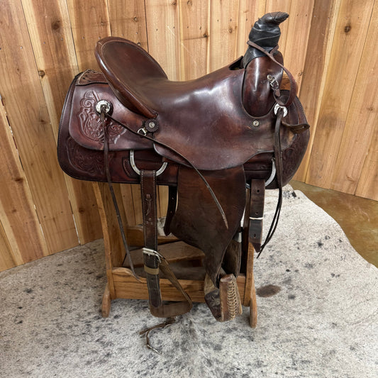 Used Bona Allen Ranch Saddle, 15.5" Seat