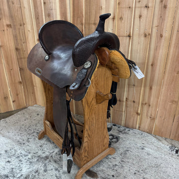 Used R Bar B Jetmore Barrel Saddle, 15" Seat