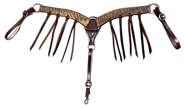 R Bar B Tiger Print w/Lace Breast Collar