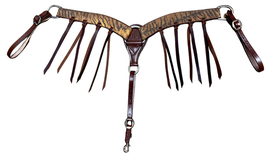 R Bar B Tiger Print w/Lace Breast Collar