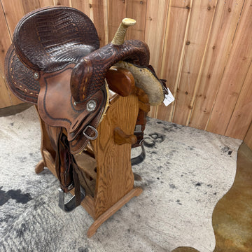 Used Triple Creek Barrel Saddle, 13.5" Seat