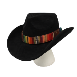 Twister Serape Print Hatband with Brown Suede Tassel