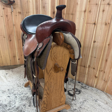 Used Queen Valley Trail Lite Mule Saddle, 16" Seat