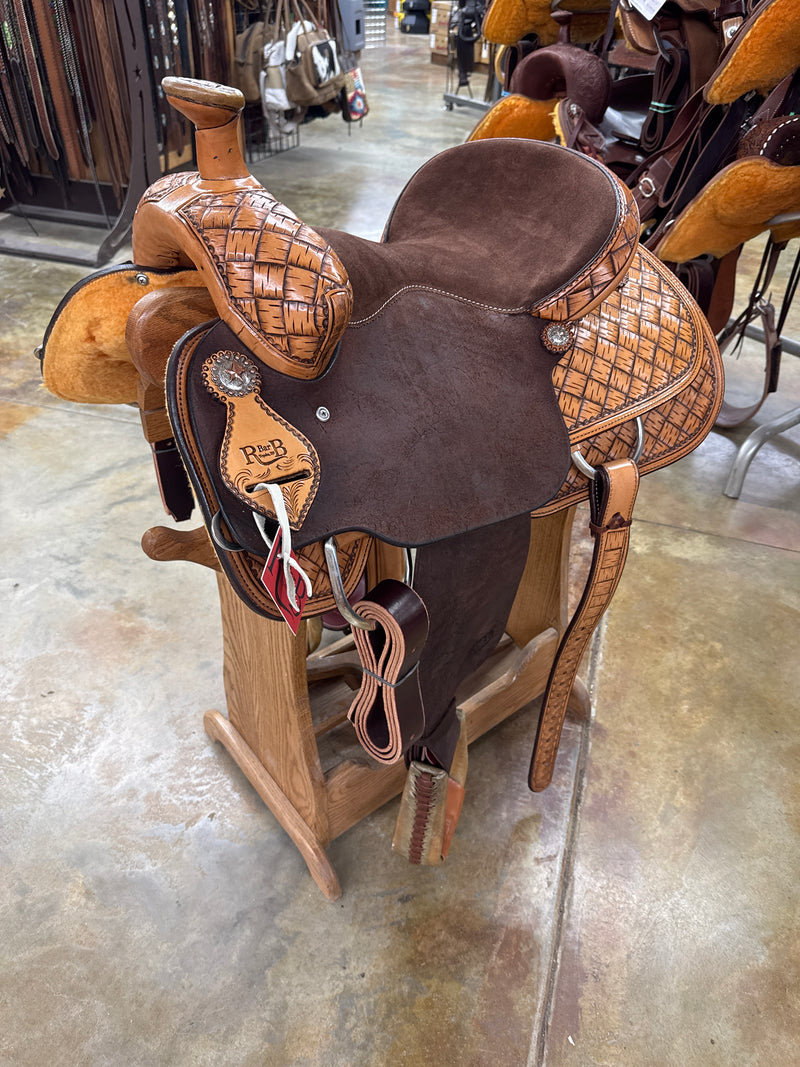 R Bar B Team Roper Saddle, 15" Seat
