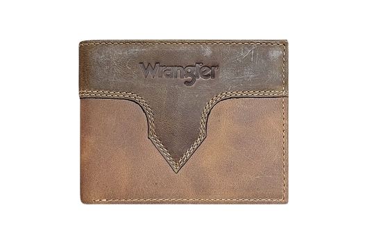 Wrangler Men's Bifold Tan Leather Wallet