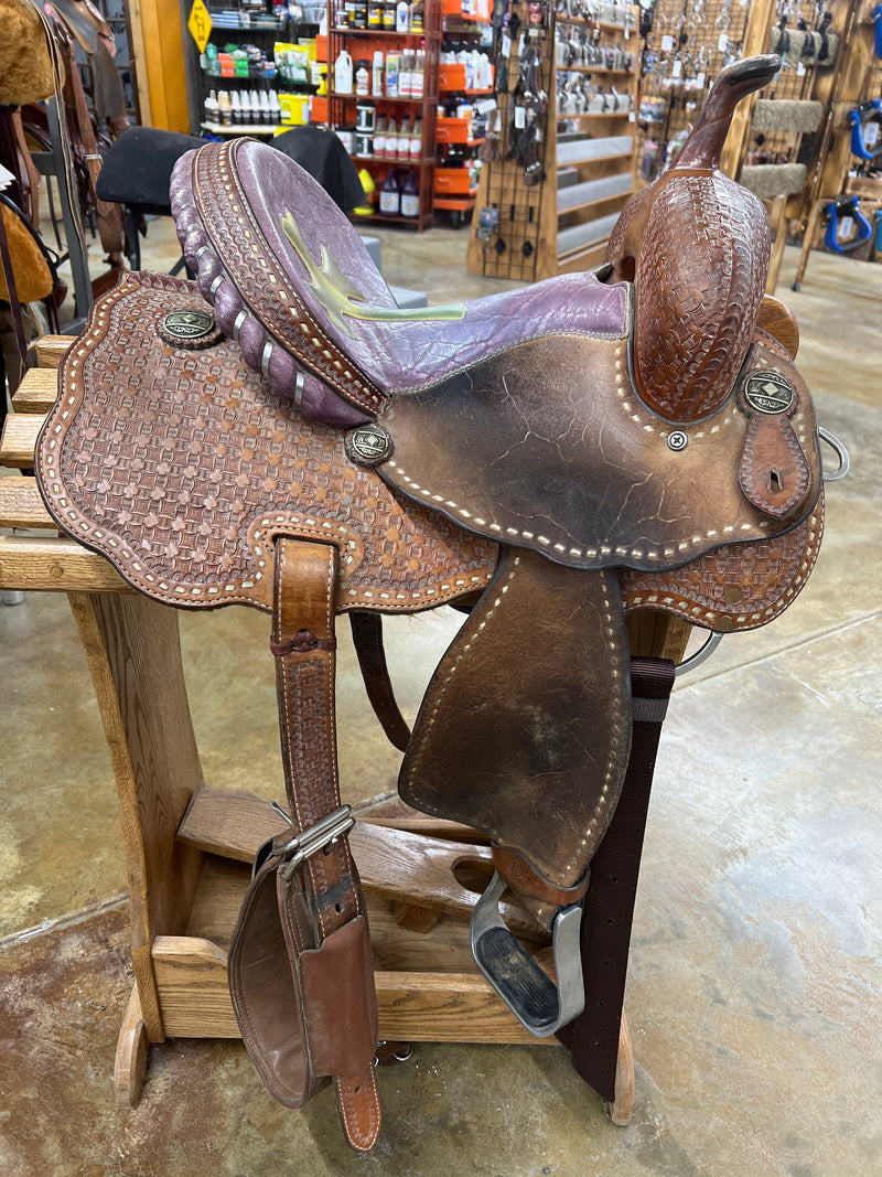 Used Usher Barrel Saddle, 13" Seat