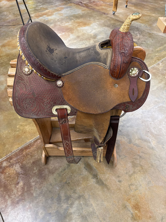 Used Big Spur Saddlery Barrel Saddle, 14.5"