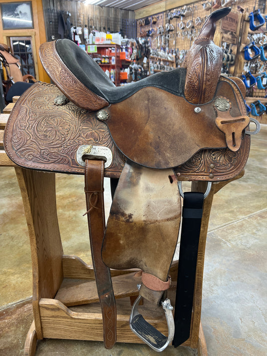 Used High Horse Barrel Saddle, 13" Seat