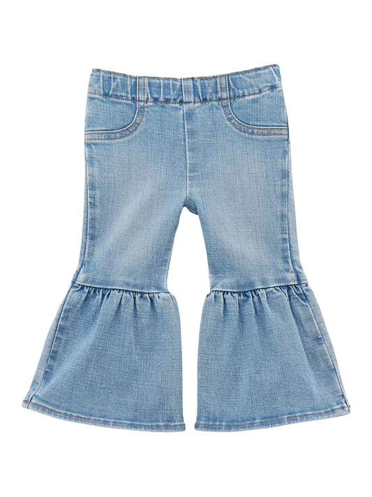 Wrangler Little Girl's Ruffle Leg Flare Jean