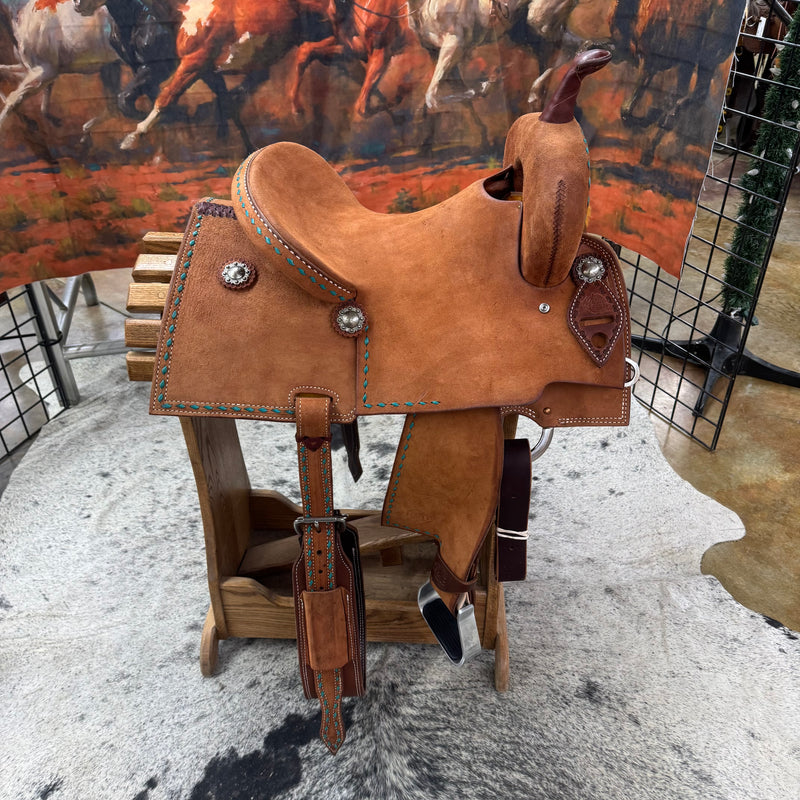 R Bar B Summit Series Barrel Saddle, 14.5" Seat