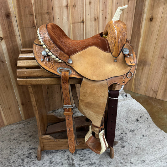 Used Circle Y Martha Josey Barrel Saddle, 13.5" Seat