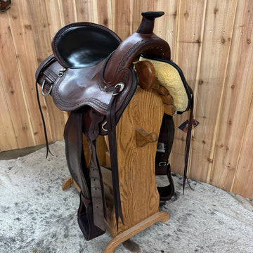 Used J&L by Circle Y A Fork Flex Tree Saddle, 17" Seat