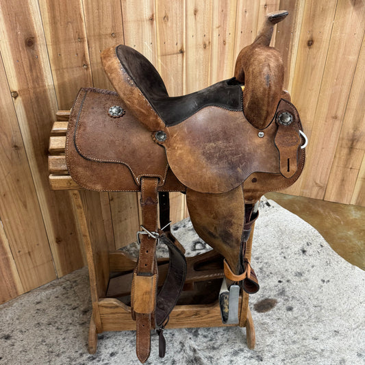 Used Circle Y Molly Powell Barrel Saddle, 13" Seat