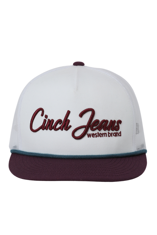 Cinch Men's White Trucker Ball Cap