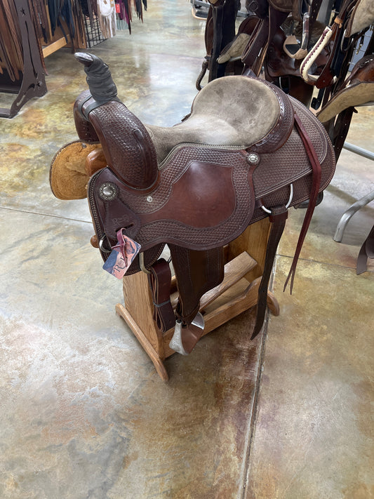 Used R Bar B Cutting Saddle, 15.5" Seat