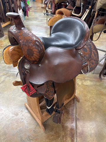 Used R Bar B Sunflower Trail Saddle, 16" Seat