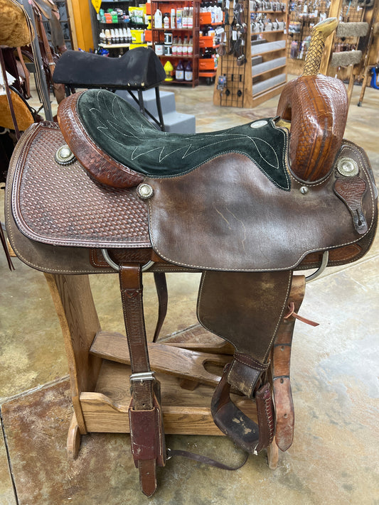 Used Billy Cook Cutting Saddle, 15.5" Seat