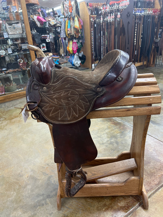 Used American Saddlery Barrel Saddle, 14" Seat