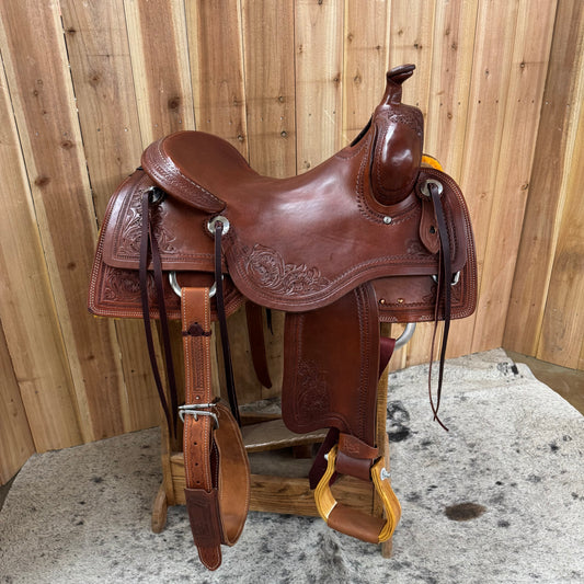 R Bar B Cowhorse Saddle, 16" Seat