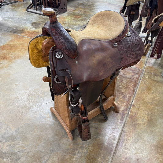 Used R Bar B Workhorse Roper Saddle, 16.25" Seat