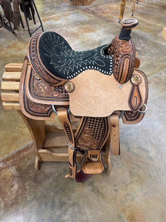 Cowboy Pro Youth Roper Saddle, 12" Seat