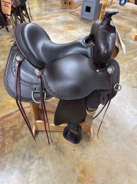 Circle Y Alpine Flex2 Trail Saddle, 16" Seat, X-Wide Horse Fit