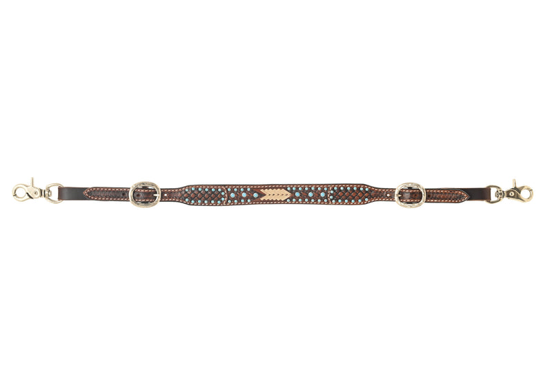 Rafter T Turquoise Rawhide Wither Strap