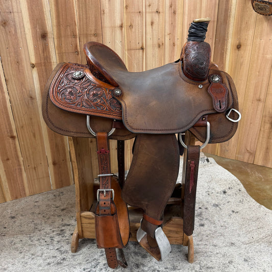 Used R Bar B Roper Saddle, 15" Seat