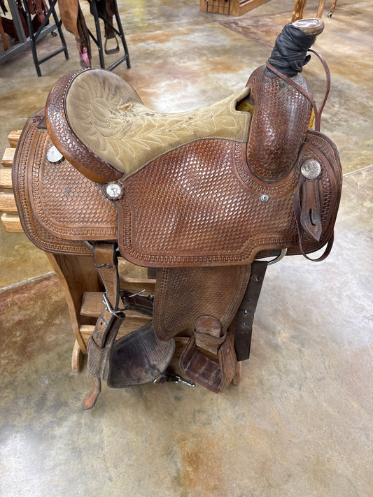 Used Circle J Roper Saddle, 14.5" Seat