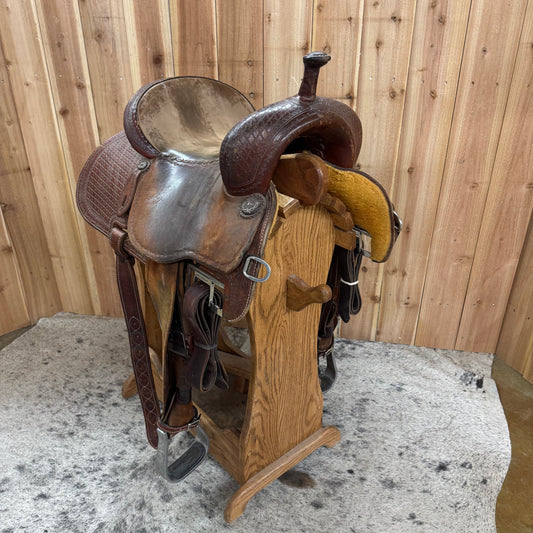 Used Martin Saddlery Crown C Barrel Saddle, 15" Seat