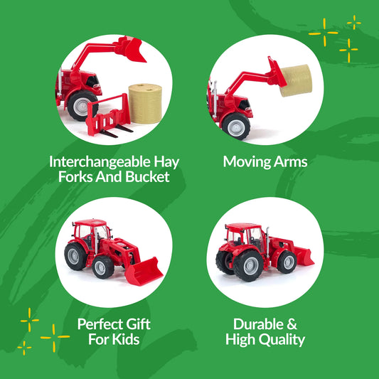 Farm Tractor & Implements - Red