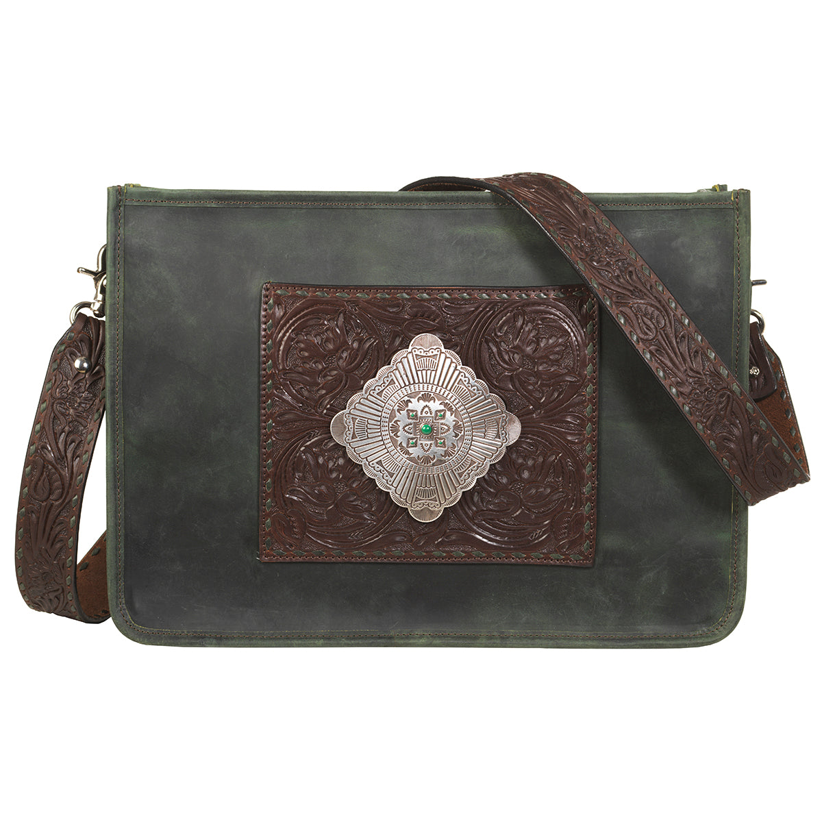 Angel Ranch Emerald Collection Large Conceal Carry Green Crossbody