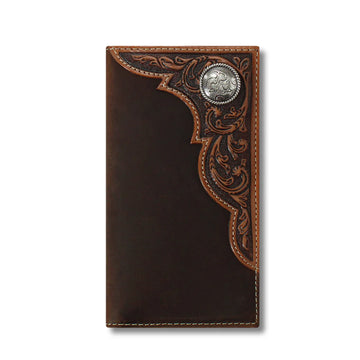 Ariat Men's Brown Leather Rodeo Wallet