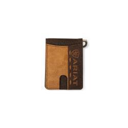 Ariat Men's Croco Tan Bifold Money Clip Wallet