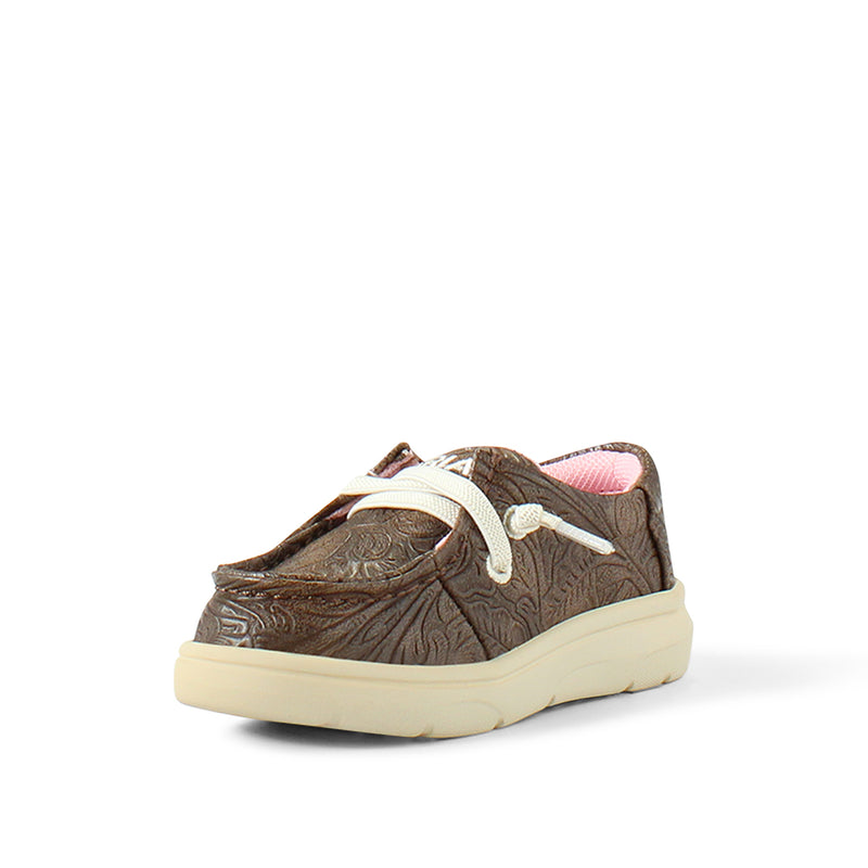 Ariat Hilo Brown Floral Style Lil' Stompers Kids Casual Shoes