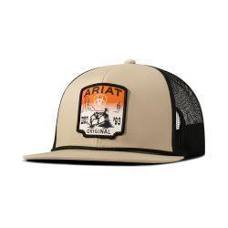 Ariat Men's Khaki Desert Scene Patch Cap