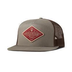 Ariat Men's Grey Diamond Patch SnapBack Cap