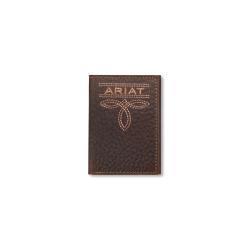 Ariat Men's Bug Stitch Brown Trifold Style Wallet