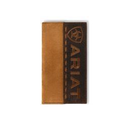 Ariat Men's Roughout Croco Tan Rodeo Wallet