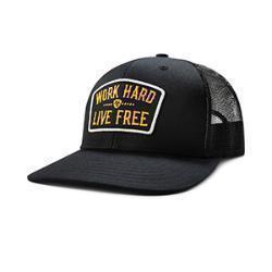 Ariat Work Men's "Work Hard Live Free" Black Ball Cap