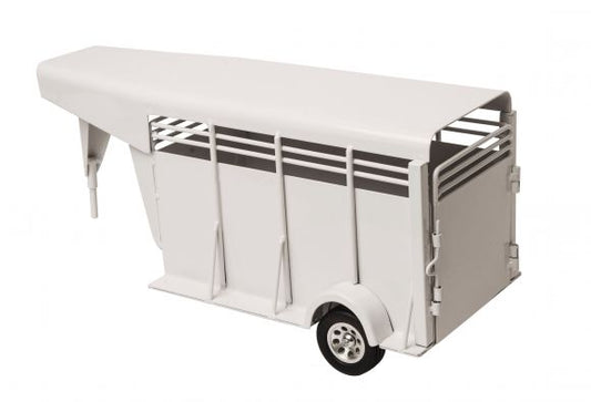 Little Buster White Gooseneck Stock Trailer