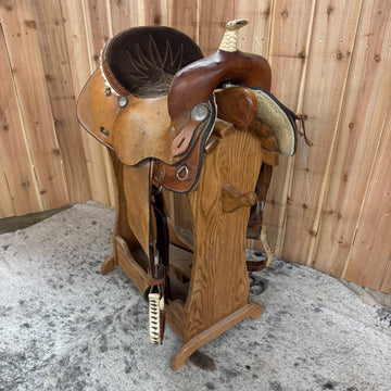 Used American Saddlery Barrel Saddle, 14" Seat