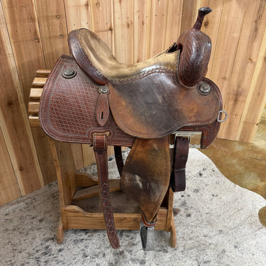 Used Martin Saddlery Crown C Barrel Saddle, 15" Seat