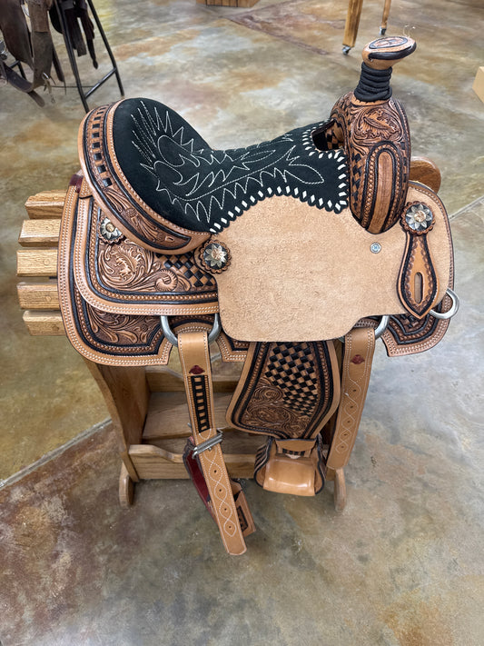 Cowboy Pro Youth Roper Saddle, 12" Seat