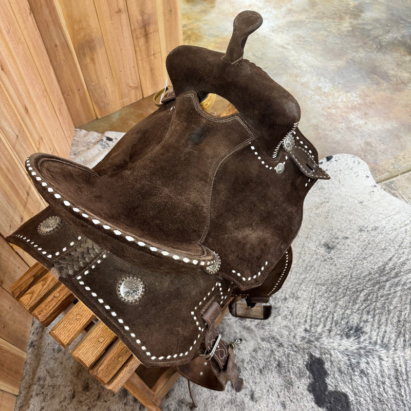 Used Master Lightweight Barrel Racer Saddle, 15" Seat